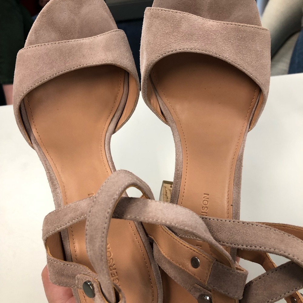 Sigerson Morrison Block Heel Suede Sandel - image 7